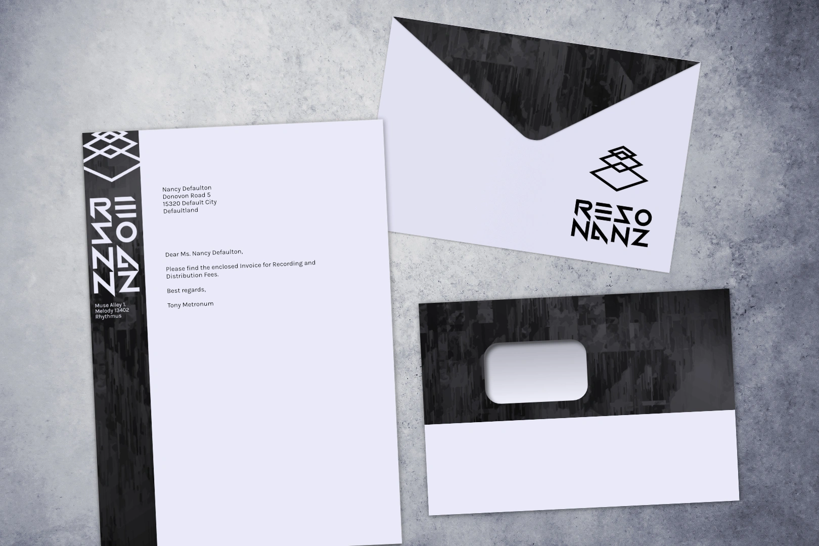 Corporate Identity. Briefpapier und Kuvert.